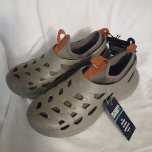 Rugged Shark Taupe Slip-On Clogs